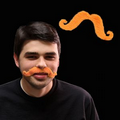 Orange Handlebar Mustache